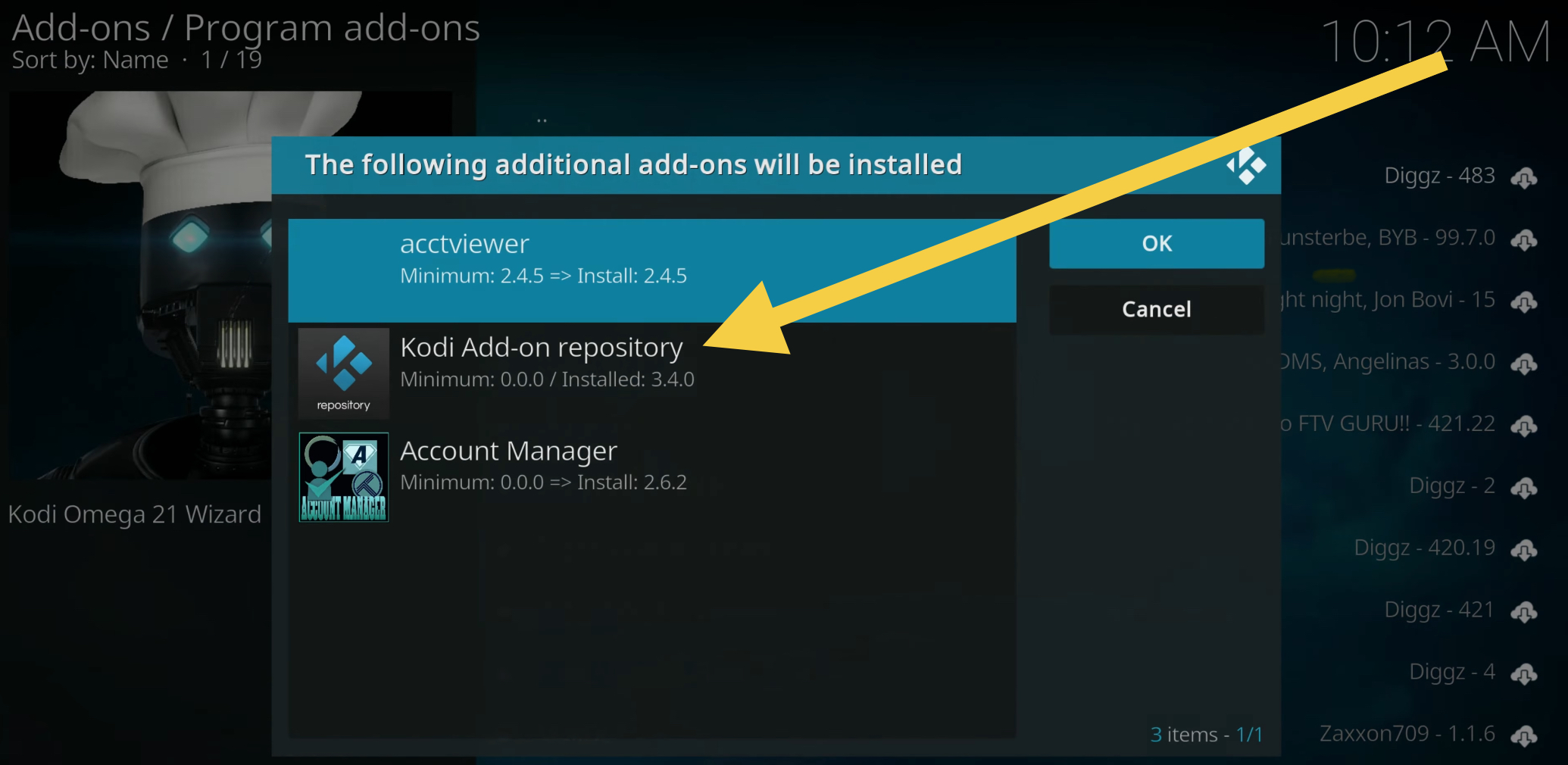 Arrow point to missing file
